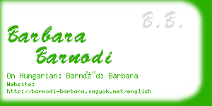 barbara barnodi business card